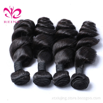 hot sale unprocessed natural peruvian virgin human hair loose wave hair extension bundle deal 3 bundles